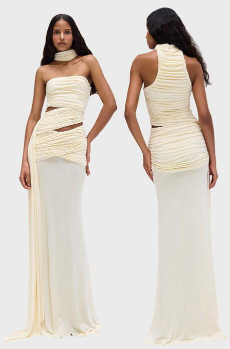 TOP MALHA DRAPEADO MANTEIGA TIG (P) R$175