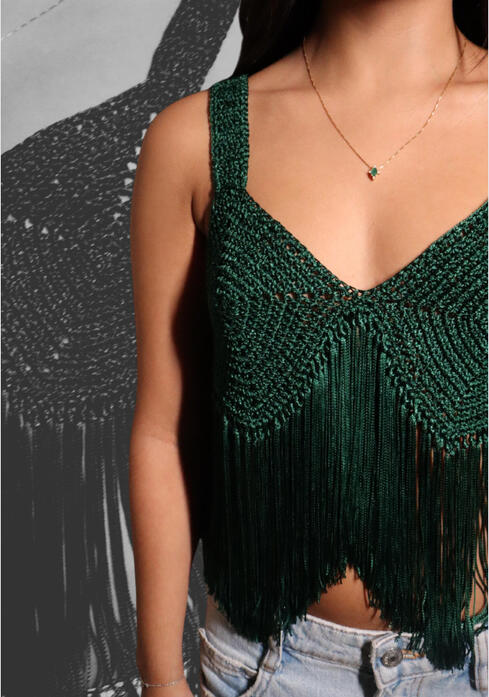 TOP CROCHET FRANJAS (P) R$120