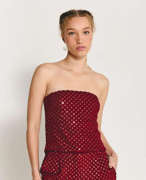 CROPPED VERMELHO AMEIXA NV (PP) - R$145