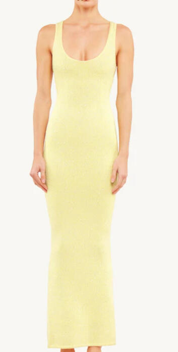 VESTIDO TRICOT AMARELO ASTA RESORT (P) R$250