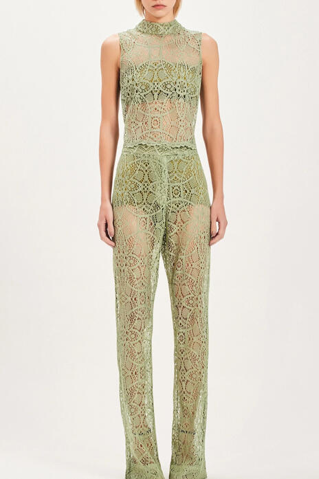 CALÇA RENDA VERDE TIG (PP e M) R$175